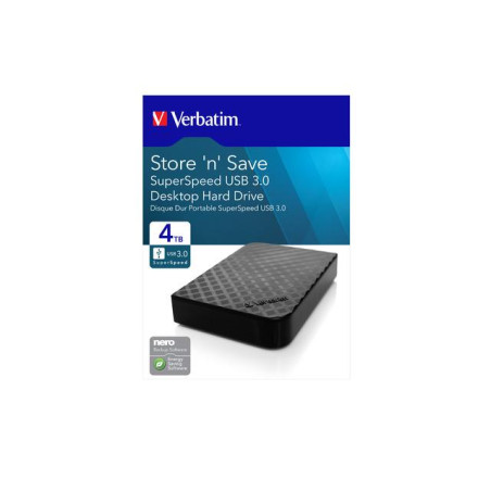 Dysk zewnętrzny Verbatim 4TB 3.5" Store 'n' Save 2Gen czarny USB 3.0
