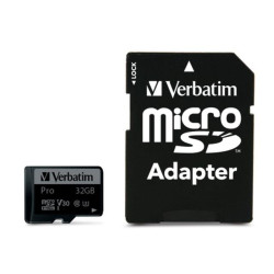 Karta pamięci MicroSDHC Verbatim 32GB Class 10 UHS-1 + adapter SD