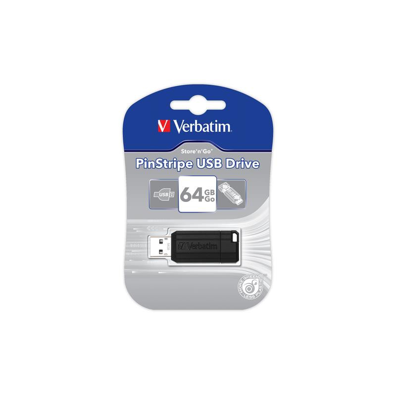 Pendrive Verbatim 64GB PinStripe USB 2.0