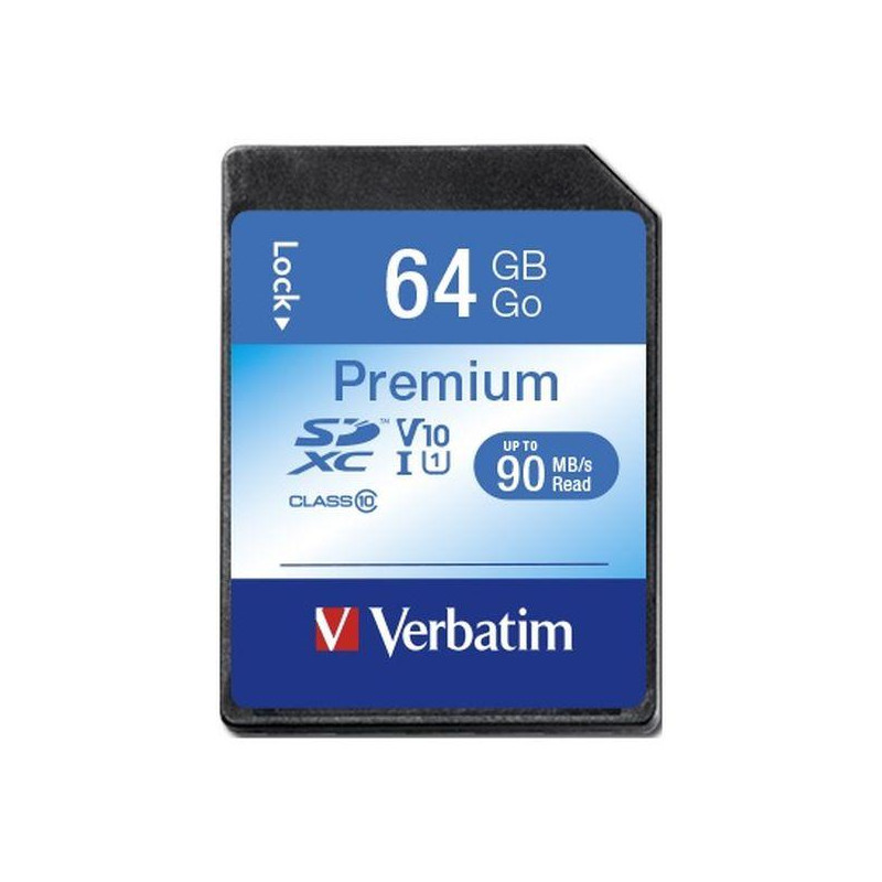 Karta pamięci SDXC Verbatim Premium U1 64GB (90 MB/s) Class 10 UHS-1 V10