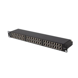 Patch panel Lanberg PPS5-1048-B 48 19" port 1U kat.5E FTP ekranowany czarny