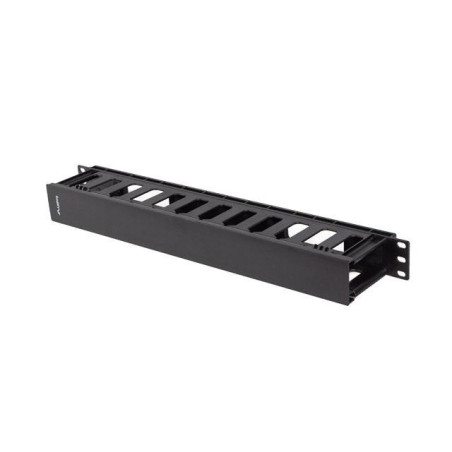 Organizer kabli Lanberg AK-1703-B 19" 1U plastikowy z zaślepką typ A czarny