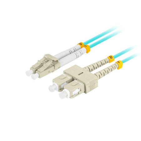 Patchcord światłowodowy Lanberg MM LC/UPC-SC/UPC DUPLEX 3.0MM OM3 50/125 LSZH 5m aqua