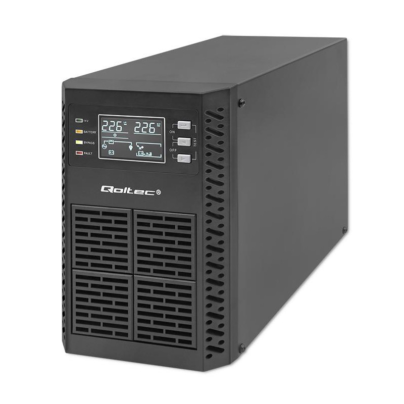 Zasilacz awaryjny UPS Qoltec 1kVA | 1000W | Power Factor 1.0 | LCD | EPO | USB | On-line