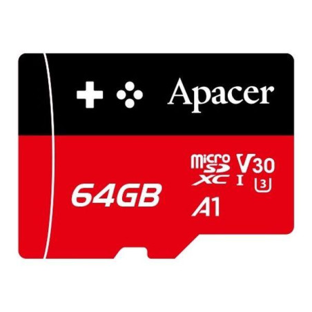 Karta pamięci microSDXC Apacer Gaming 64GB (100/80 MB/s) Class 10 UHS-I U3 V30 A1