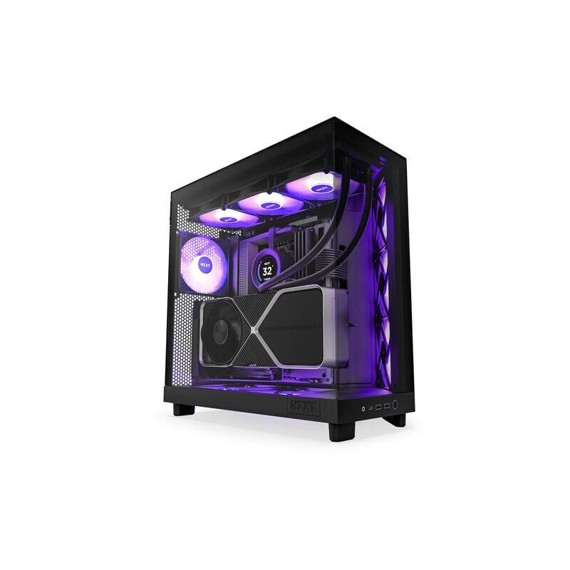 Obudowa NZXT H6 Flow RGB Midi Tower czarna z oknem