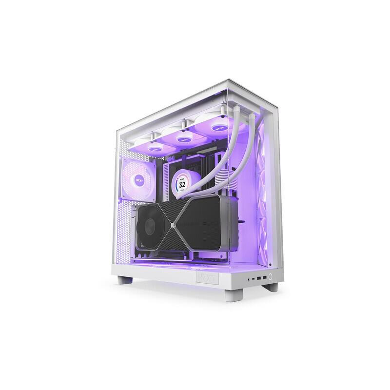 Obudowa NZXT H6 Flow RGB Midi Tower biała z oknem