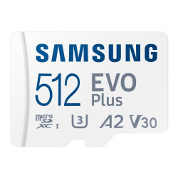 Karta pamięci Samsung EVO Plus 2024 microSDXC 512GB UHS-I U3 A2 V30 + adapter