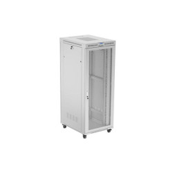 Szafa instalacyjna Rack stojąca 19" 42U 800x1000 szara drzwi perforowane LCD Lanberg (flat pack)