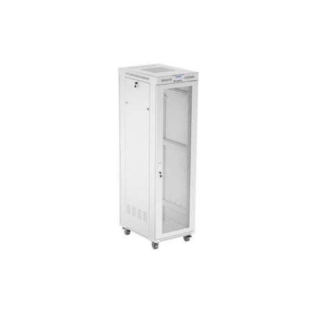 Szafa instalacyjna Rack stojąca 19" 42U 600x800 szara drzwi perforowane LCD Lanberg (flat pack)