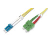 Kabel krosowy (patchcord) DIGITUS światłowodowy SC APC/LC, dplx, SM 9/125, OS2, LSOH, 3m, żółty