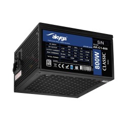 Zasilacz ATX 800W Akyga AK-C1-800 P4+4 2x PCI-E 6+2 pin 6x SATA 3x Molex APFC FAN 12cm